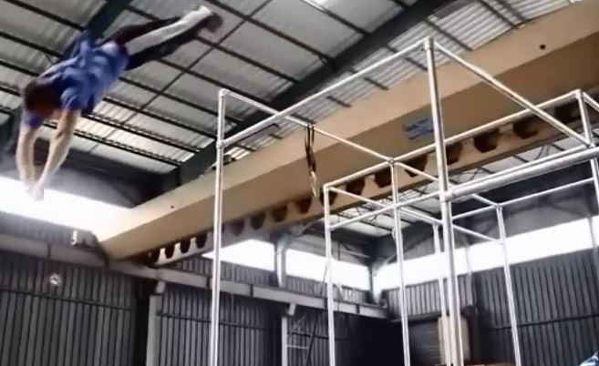 Kee Klamp im Sport Freerunning